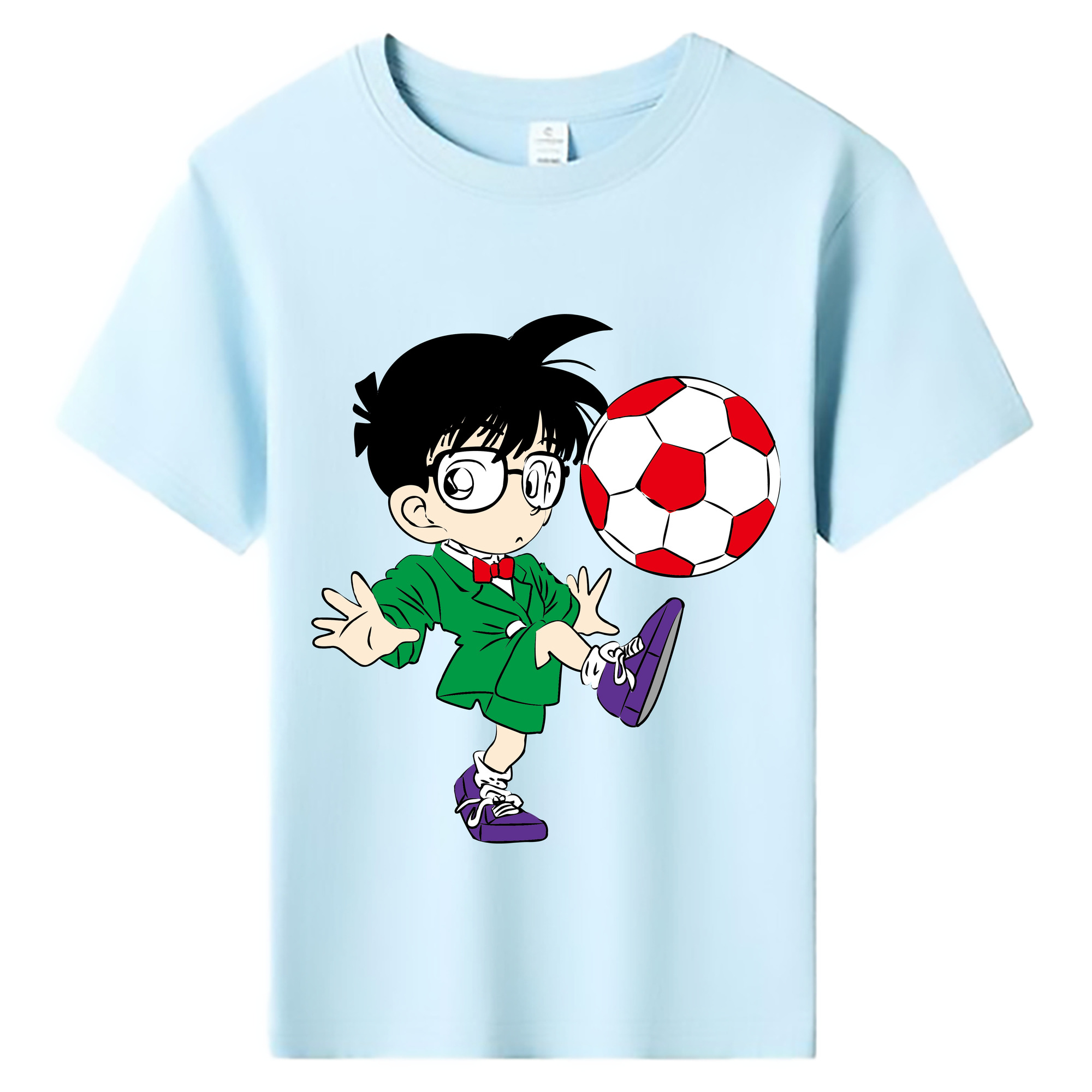 （画像用） 名探偵コナン 江戸川 コナン Detective Conan Conan Edogawa 綿100％キッズTシャツ（フロントプリント）